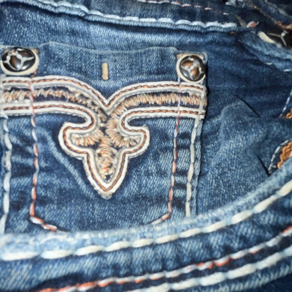 Rock Revival Cace Dark Blue Bootcut Jeans - Picture 10 of 14